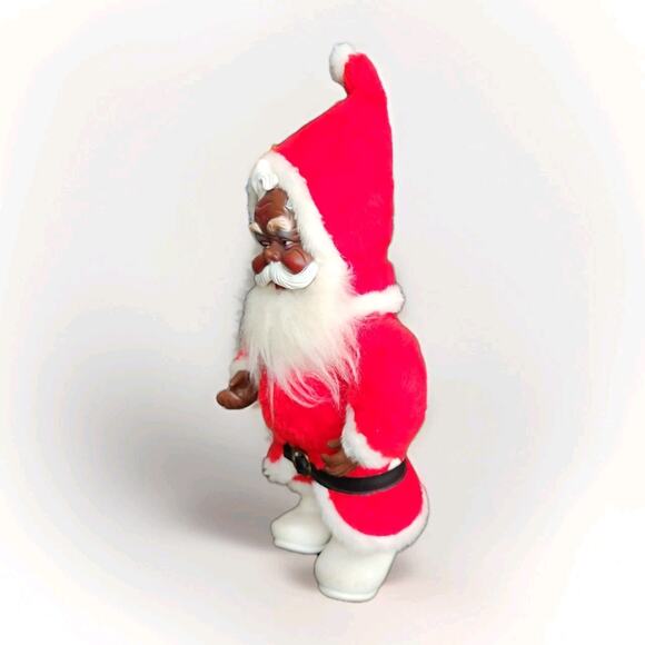 Rare Vintage Rushton Coca Cola African American Santa Plush White Boots 50's - Picture 2 of 8